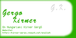 gergo kirner business card