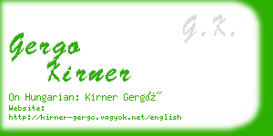 gergo kirner business card